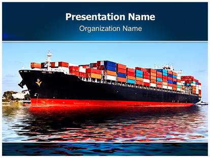 Professional Cargo Ship Editable PowerPoint Template