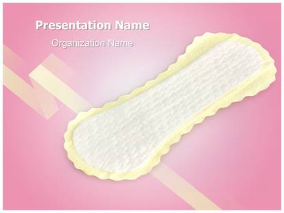 Free Panty Liner Pad Medical PowerPoint Template for Medical