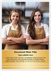 Cafe waitresses Editable Template