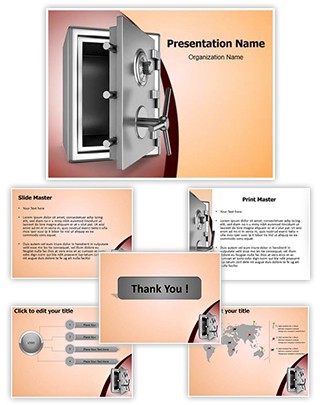 Security metal safe Editable PowerPoint Template