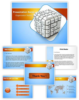 Keyboard Cube Editable PowerPoint Template