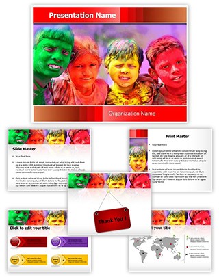 Indian Holi Celebration Editable PowerPoint Template