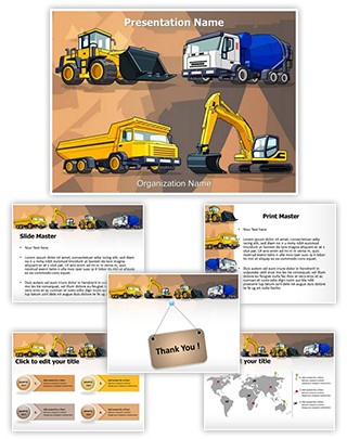 Industrial Construction Machine Editable PowerPoint Template