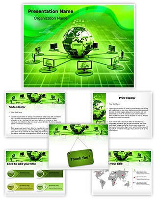 Global Computer Network Editable PowerPoint Template