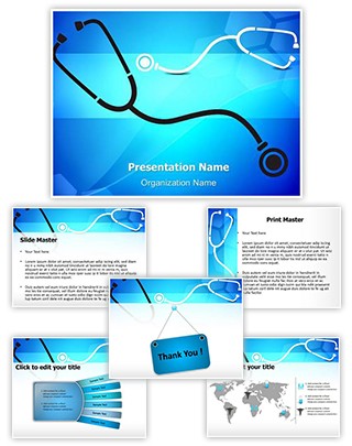 Medical Stethoscope Background Editable PowerPoint Template