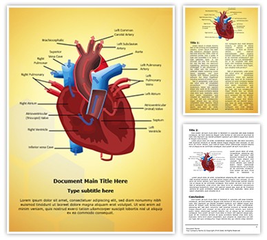 Heart Blood Circulation Editable Word Template
