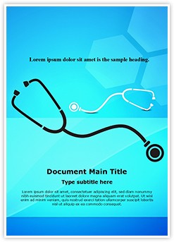 Medical Stethoscope Background Free Medical Template for word for  Healthcare and Medical Documentation