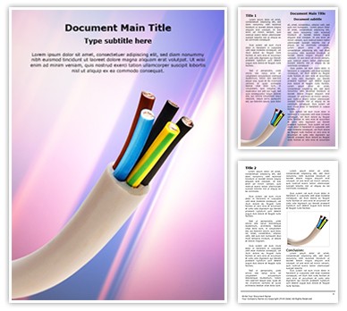Electric Conductor Cable Editable Word Template