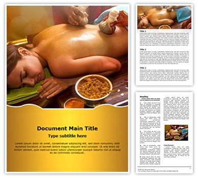 Indian Ayurvedic Oil Therapy Editable Word Template