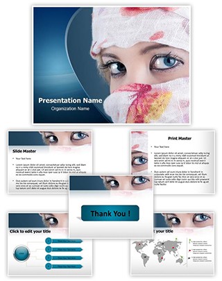 Veiled woman Editable PowerPoint Template